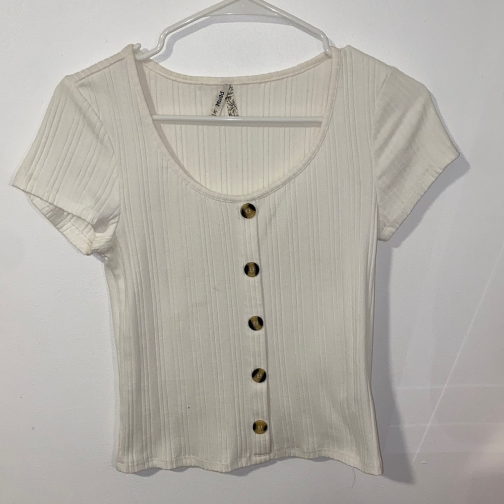 Junior white crop top